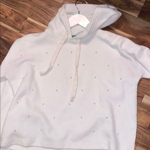 cropped pearl hoodie